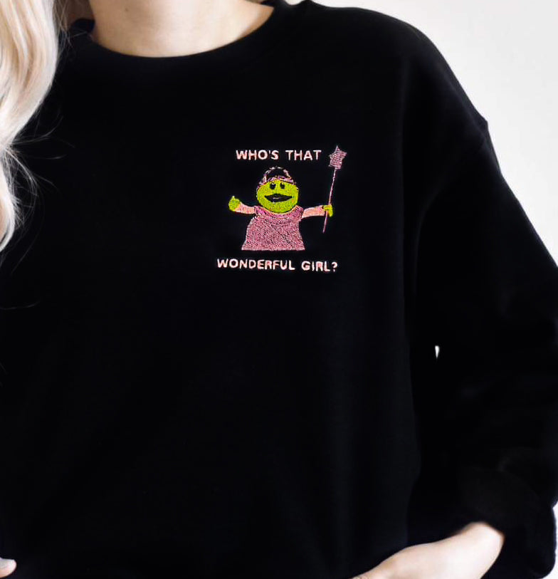 Wonderful Girl - Embroidered Unisex Sweaters